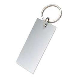 Porte-clés plat en aluminium or H80 mm